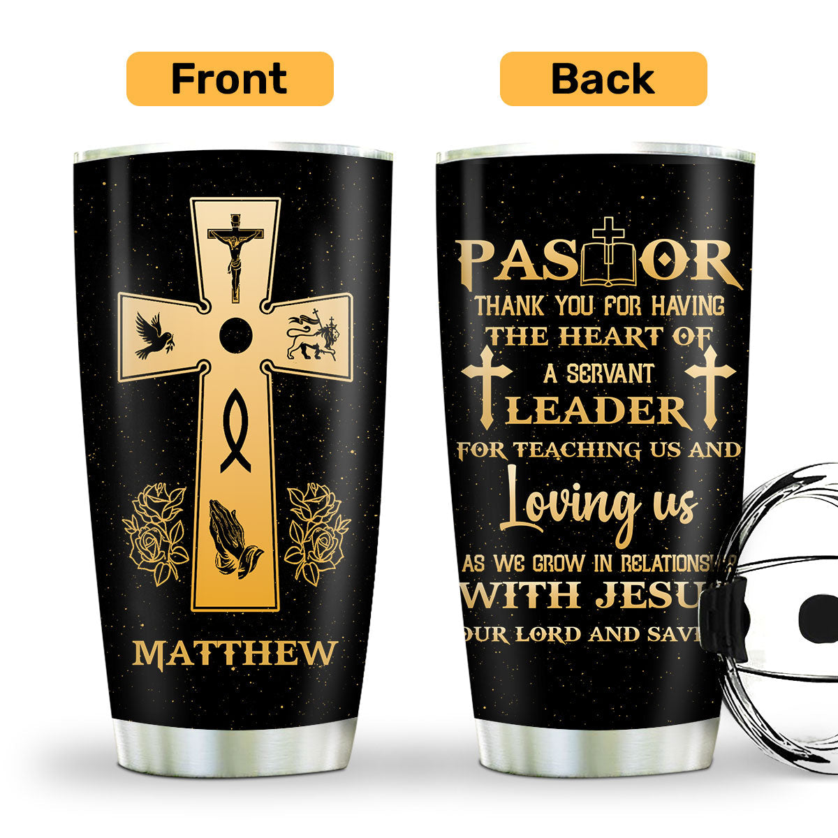 Faith Inspirational - Personalized Stainless Steel Tumbler 20oz