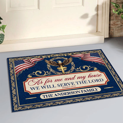 The Lord Leads Our Home - Personalized Doormat - Christian Faith Home Decor GDMJS10007