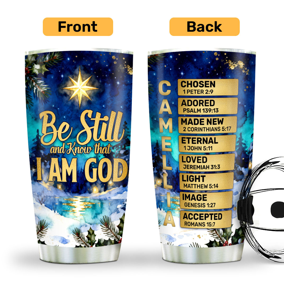 Be Still And Know That I Am God - Personalized Tumbler
