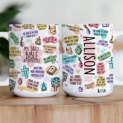 Faith-Inspired Custom Name Coffee Mug - Personalized Gift for Men and Women
