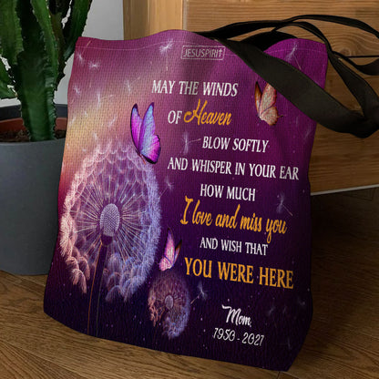 Wish That You Were Here - Personalized Memorial Tote Bag GTTJS10198