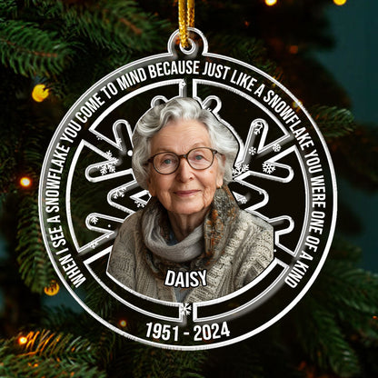 Snowflake Memory - Personalized Acrylic Ornament GOJS10224
