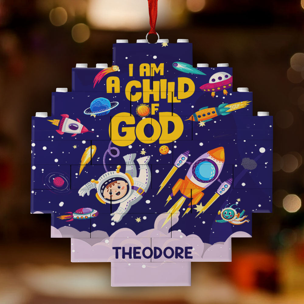 I Am A Child Of God - Personalized Circle Ornament GOJS10165