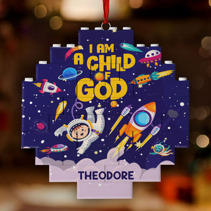 I Am A Child Of God - Personalized Circle Ornament GOJS10165