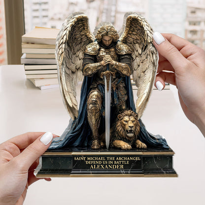 Saint Michael Protection - Personalized Acrylic Plaque GAPJS10073