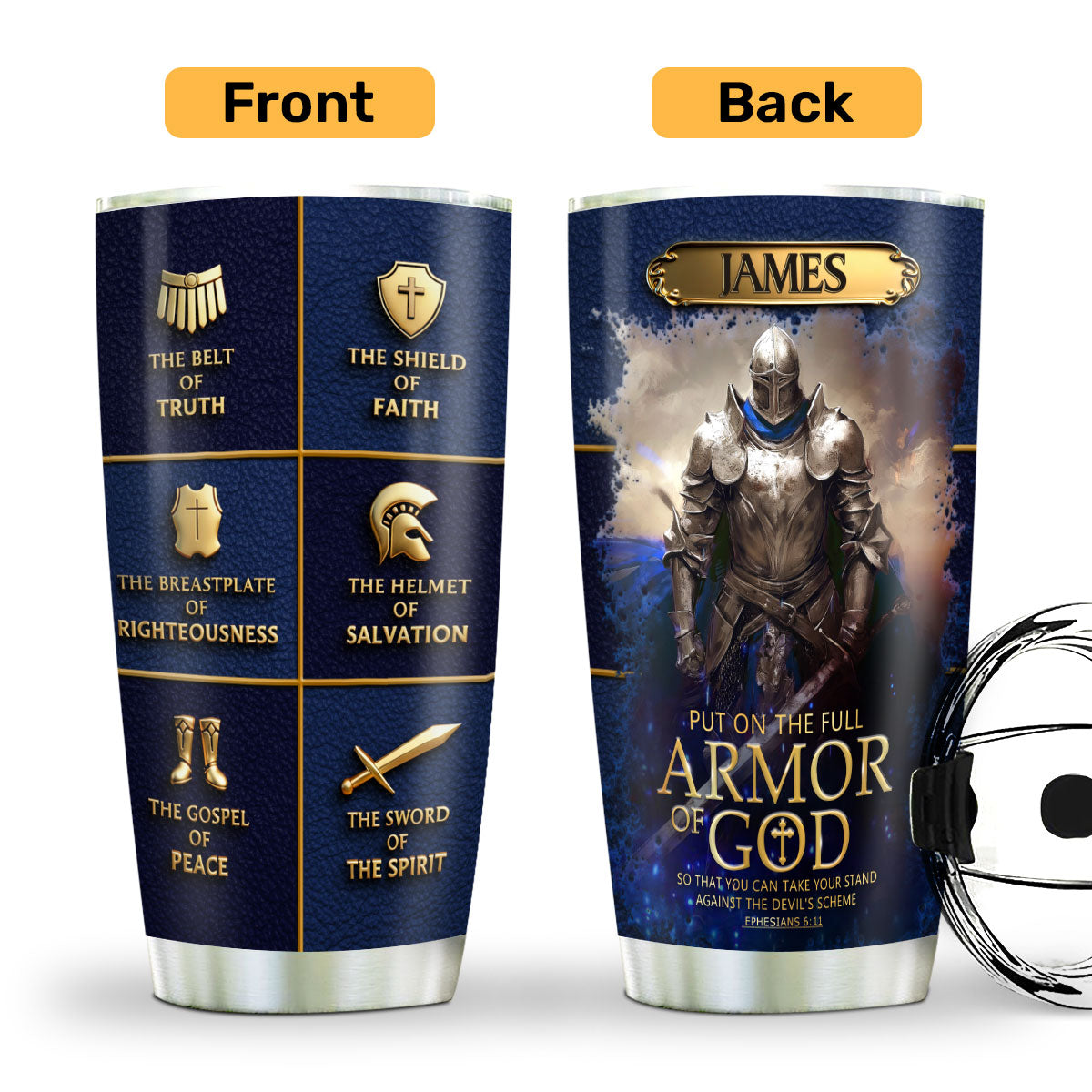 Armor Of God - Personalized Stainless Steel Tumbler 20oz