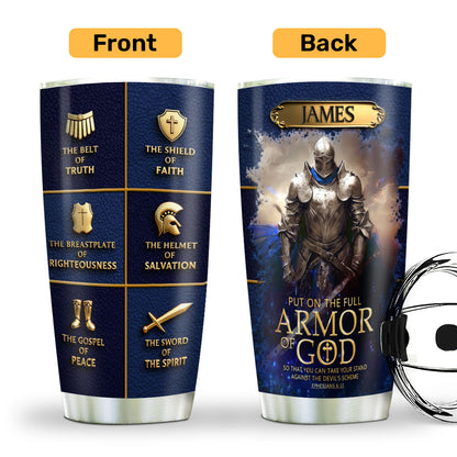 Armor Of God - Personalized Stainless Steel Tumbler 20oz