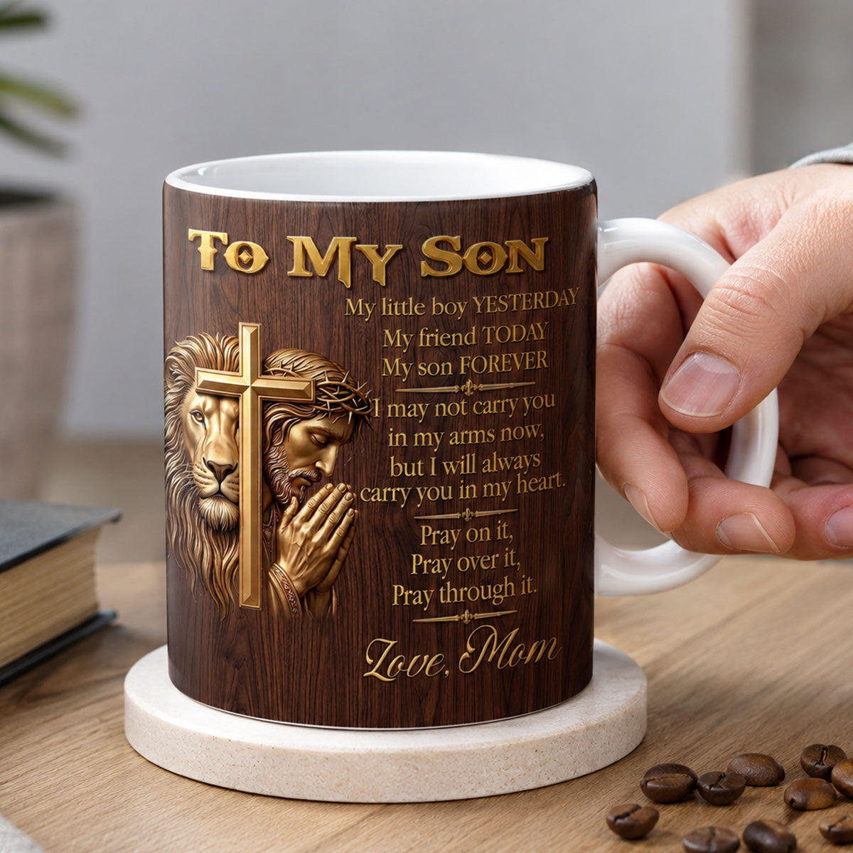 Christian Faith - Personalized Ceramic Coffee Mug for Son