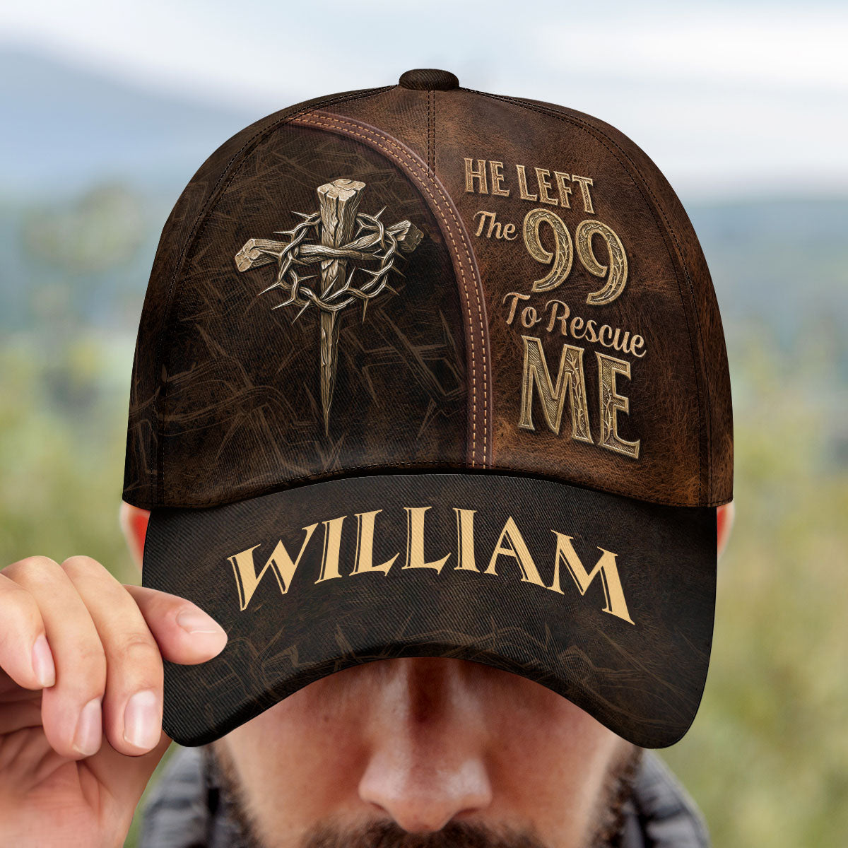 He Left The 99 To Rescue Me - Personalized Classic Cap