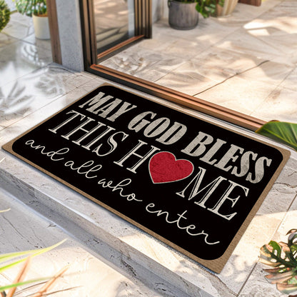 God Bless This Home - Doormat Faith Christian Home Decor GDMJS10085