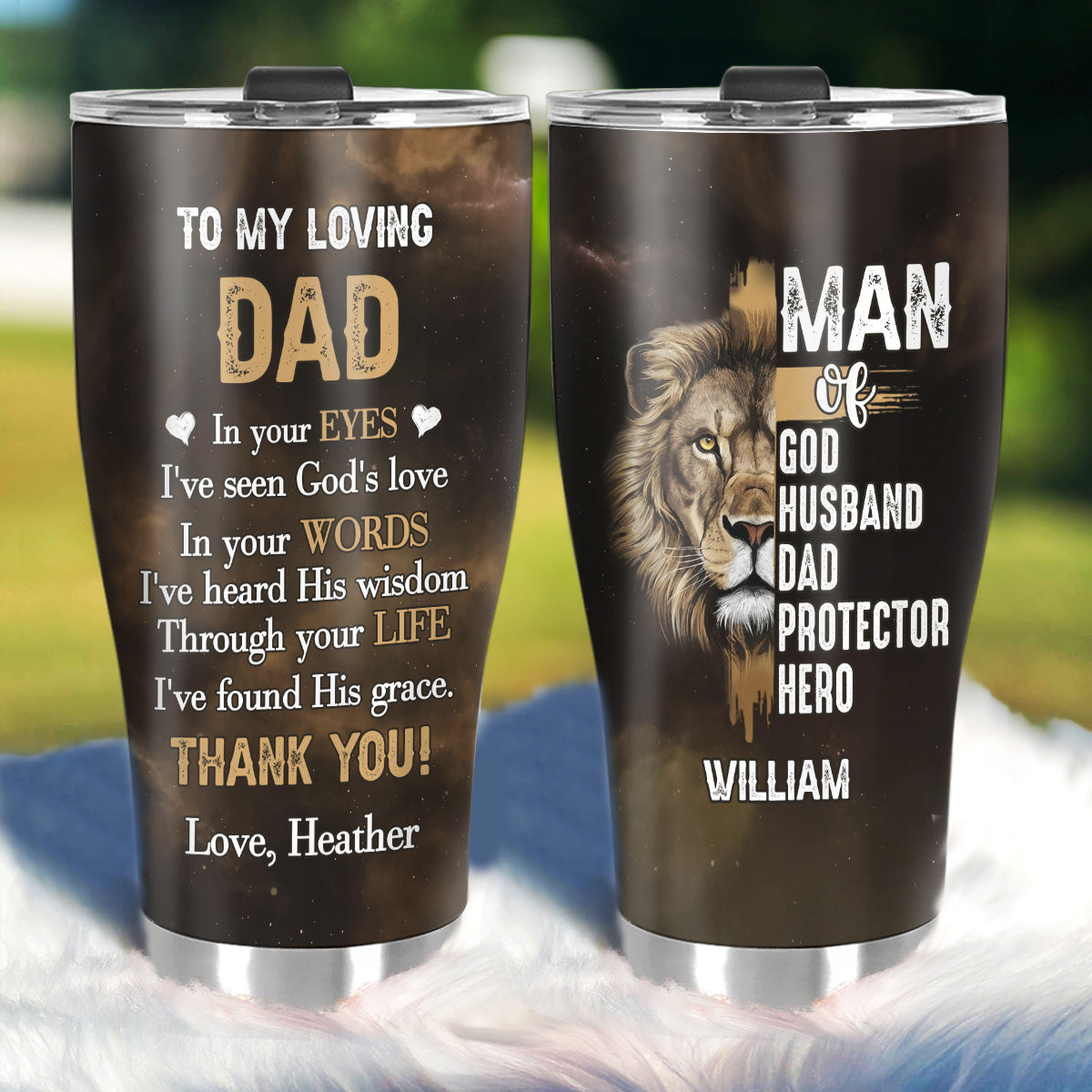In Your Eyes, I've Seen God's Love - Personalized Stainless Steel Tumbler