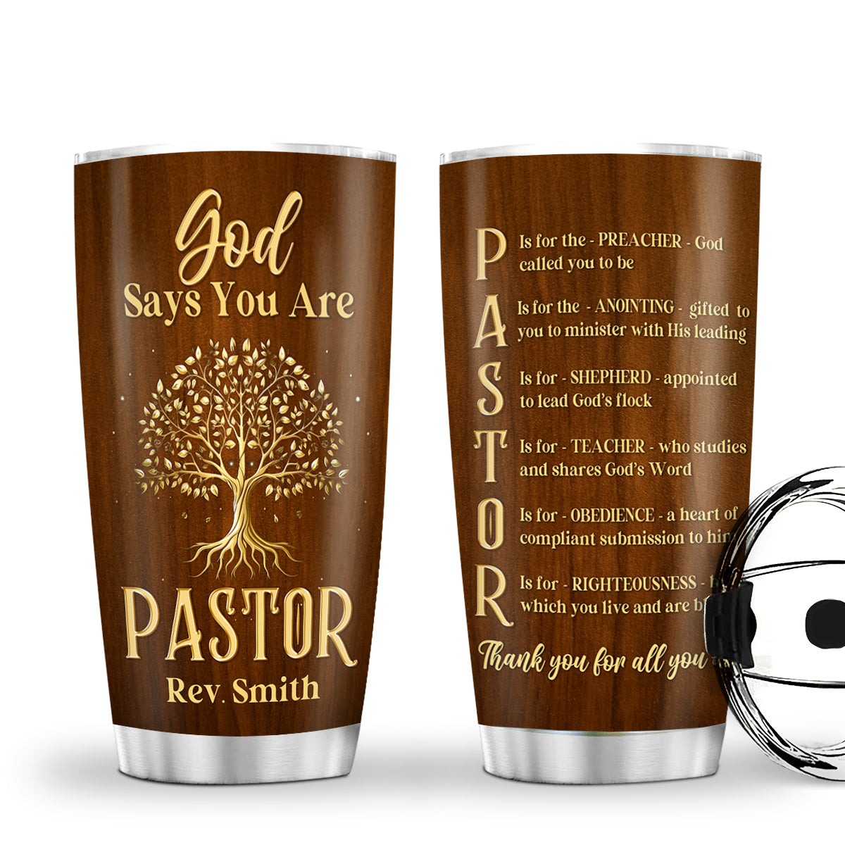 God Says You Are - Personalized Stainless Steel Tumbler