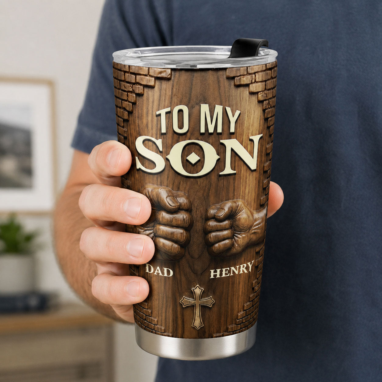 Encouragement from Dad - Personalized Stainless Steel Tumbler