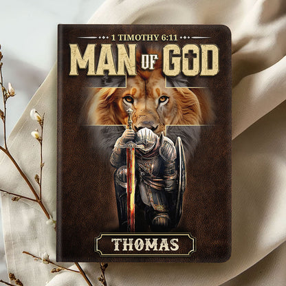 Man Of God - Personalized Leather Cover Notebook GMJSNB200066