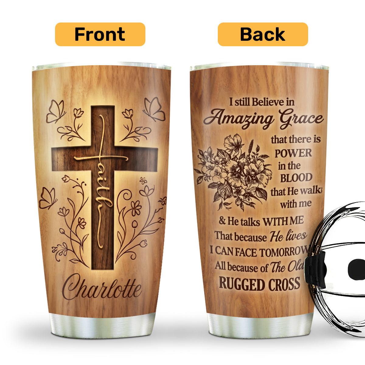 Faith-Inspired - Personalized Stainless Steel Tumbler