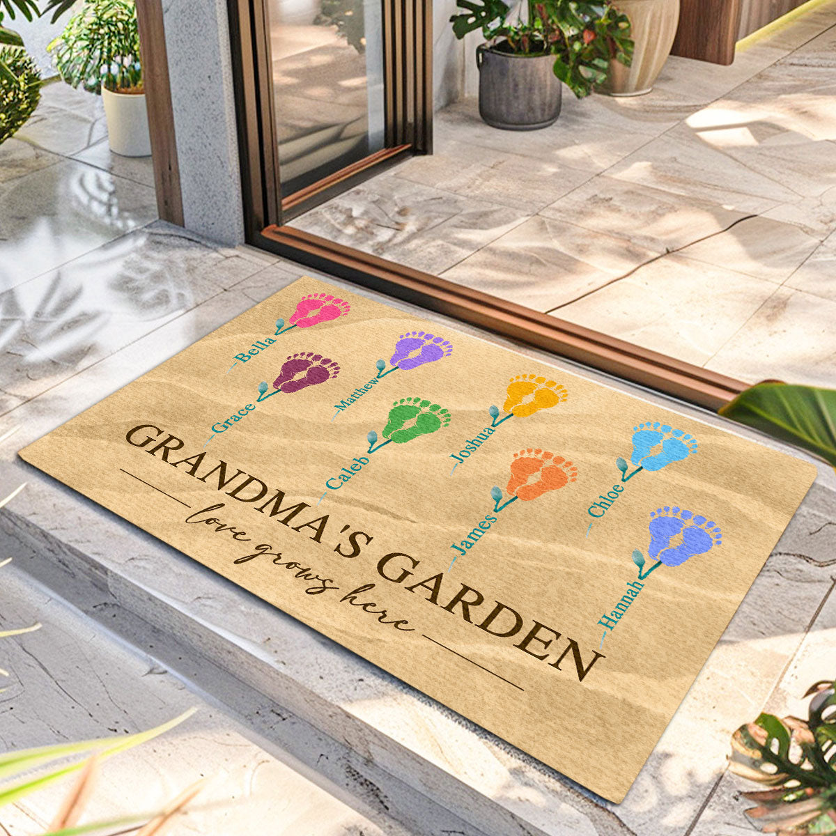 Grandma's Garden - Personalized Doormat GDMJS10100