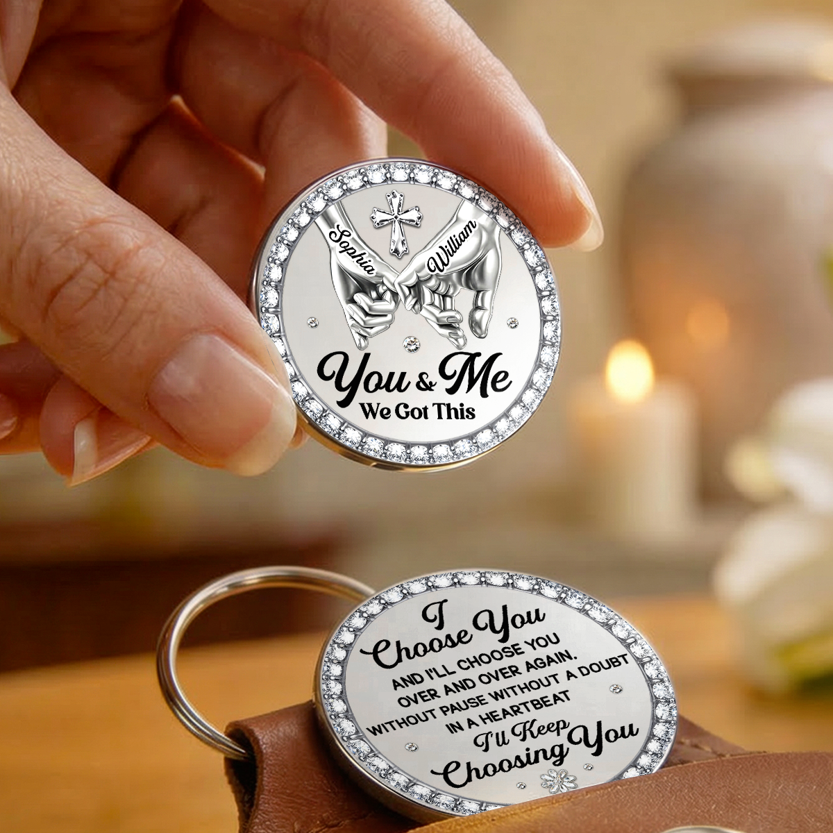 Choose You Over Again - Personalized Pocket Hug For Couples