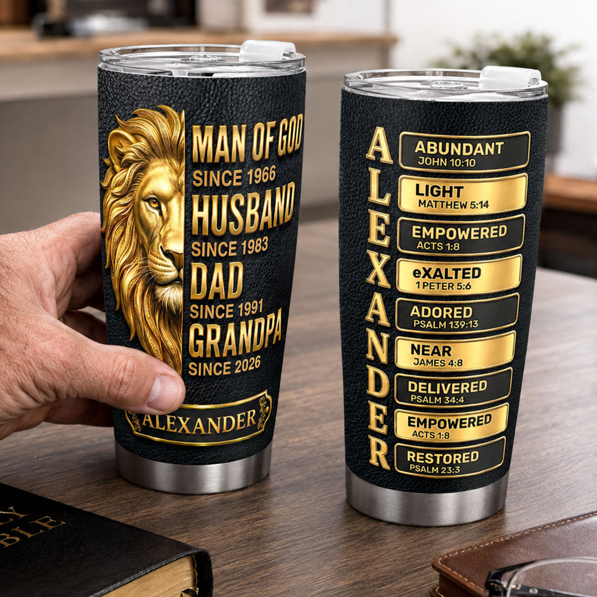 Man Of God Inspiration - Personalized Stainless Steel Tumbler