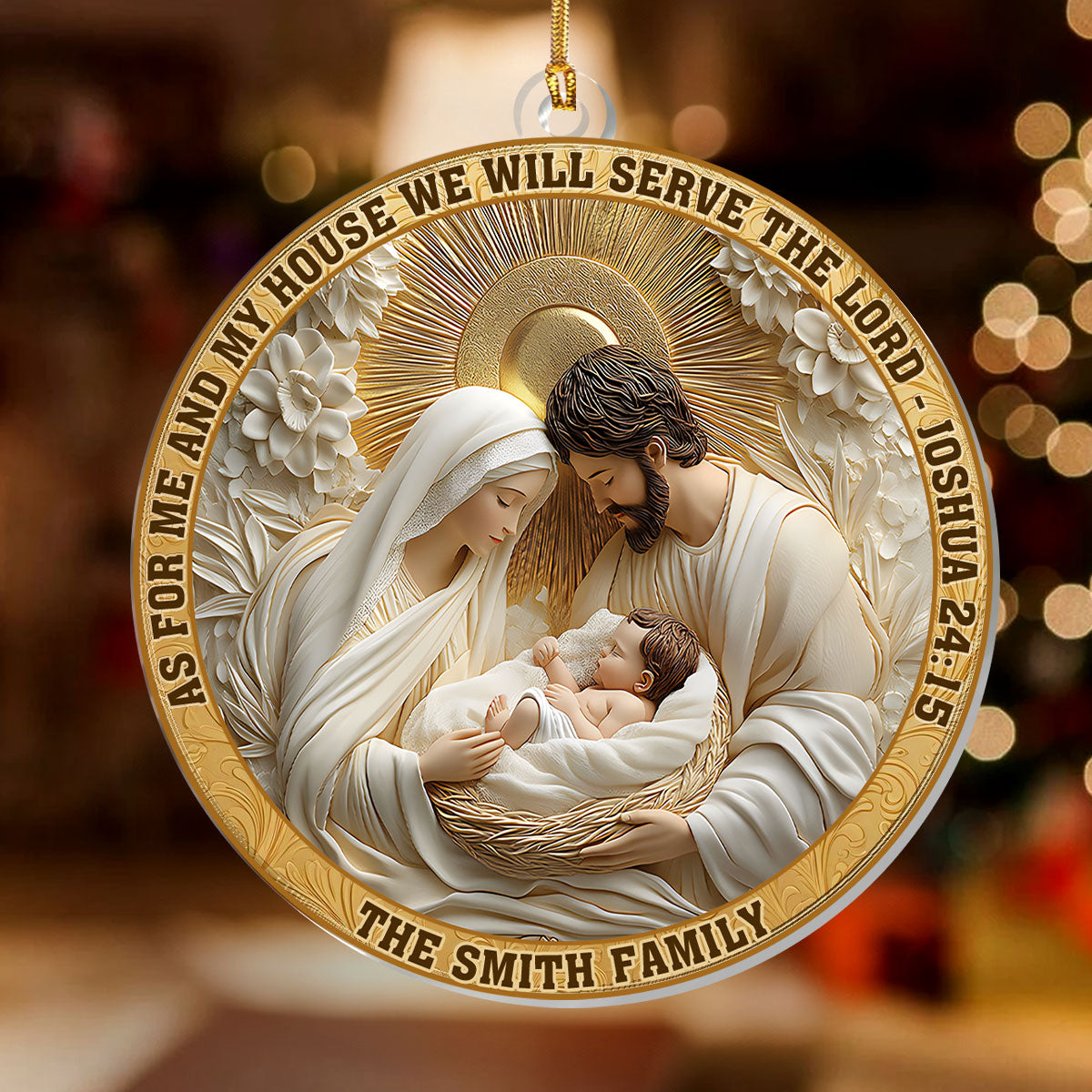 Faith Christmas Decor - Personalized Acrylic Ornament GOJS10053