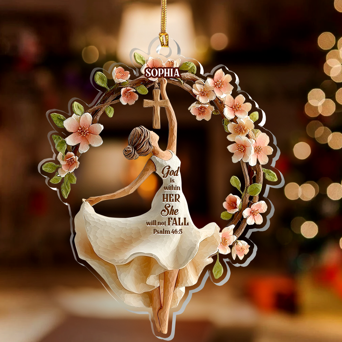 Personalized Holiday Ornament - Acrylic Decoration GOJS10001