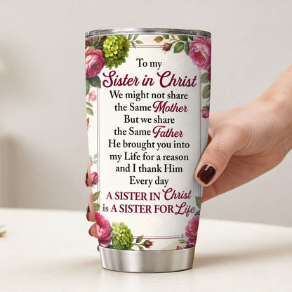 Sister in Christ - Personalized Stainless Steel Tumbler