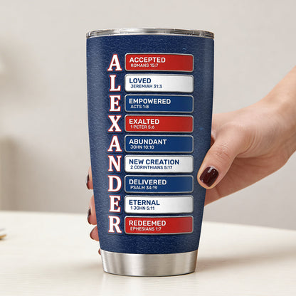 Man Of God - Personalized Stainless Steel Tumbler - Gift for Dad