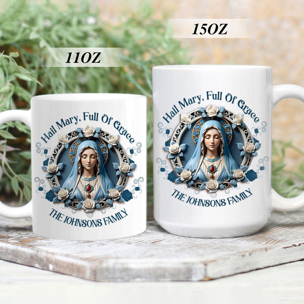 Hail Mary Full Of Grace - Personalized Ceramic Mug