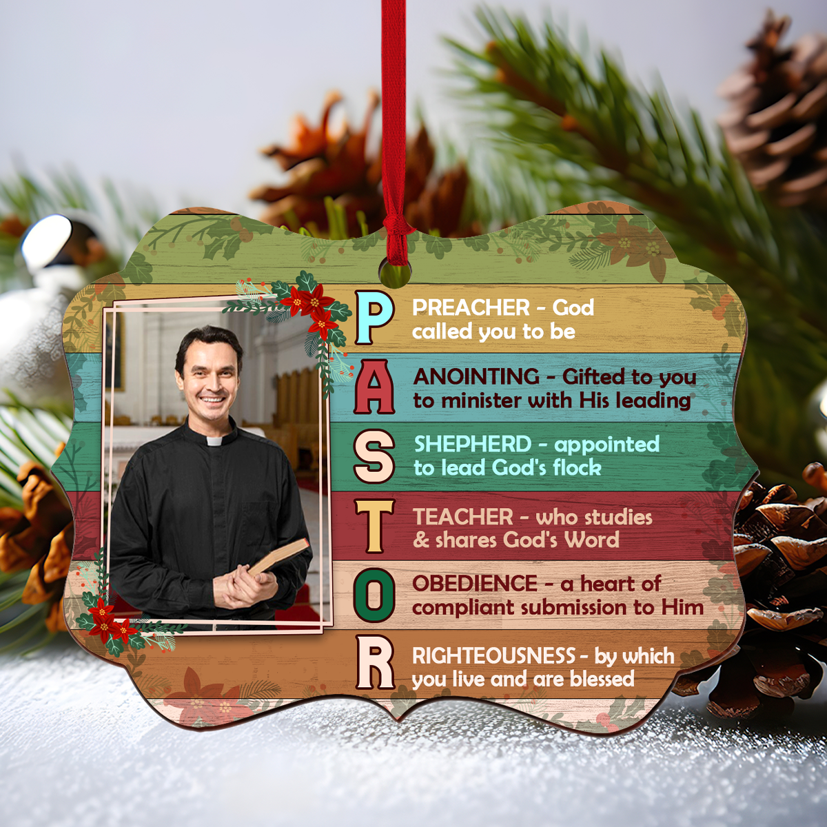 Preacher Gift - Personalized Wooden Ornament GOJS10235