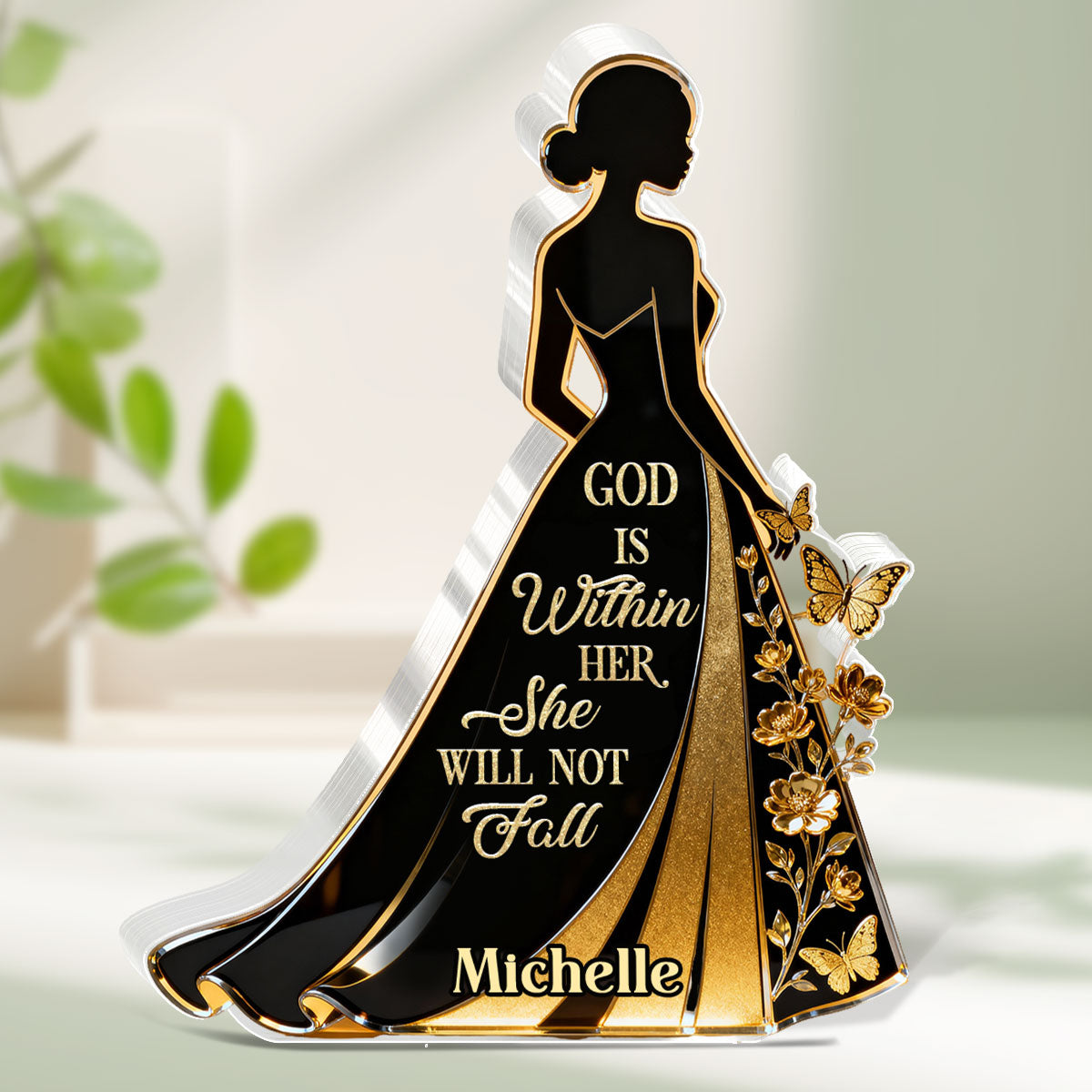 God Is Within Her - Inspirational Faith Keepsake - Acrylic Plaque GAPJS10182