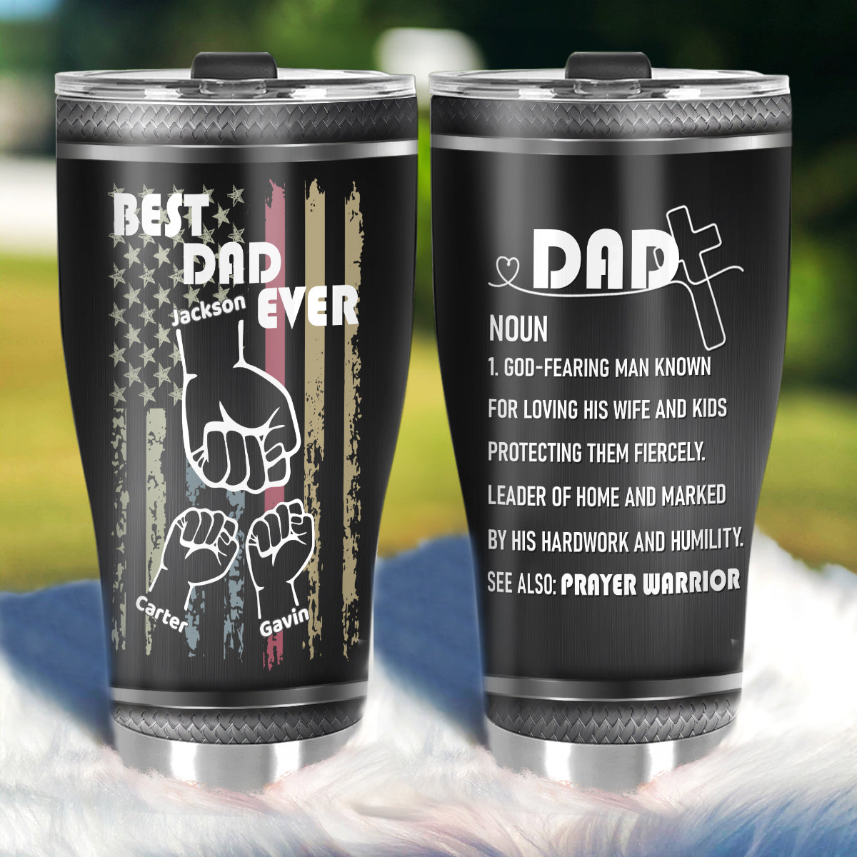 Best Dad Ever - Personalized Stainless Steel Tumbler 20oz