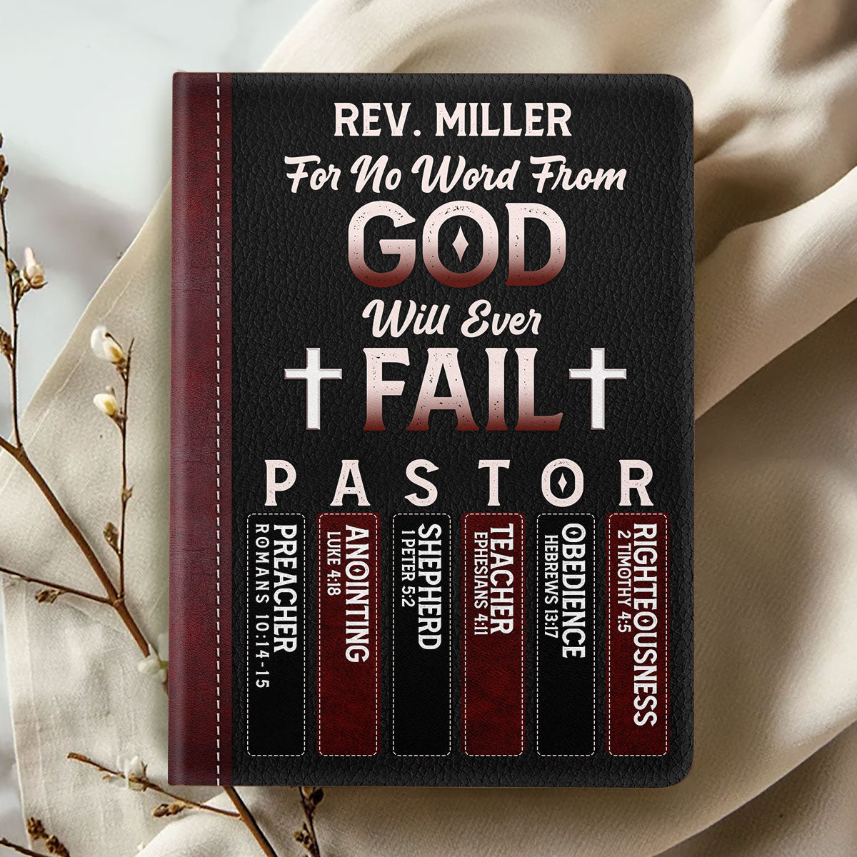 For No Word From God Will Ever Fail - Personalized Leather Cover Notebook GMJSNB200044