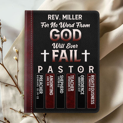 For No Word From God Will Ever Fail - Personalized Leather Cover Notebook GMJSNB200044