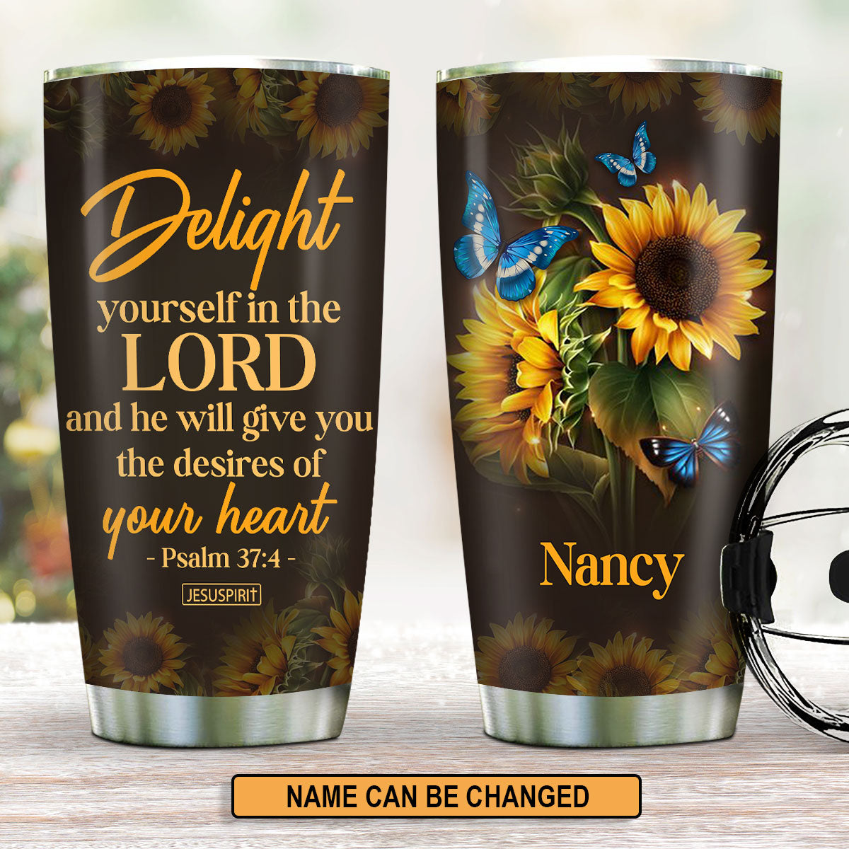 Psalm 37:4 Gift for Her - Personalized Tumbler