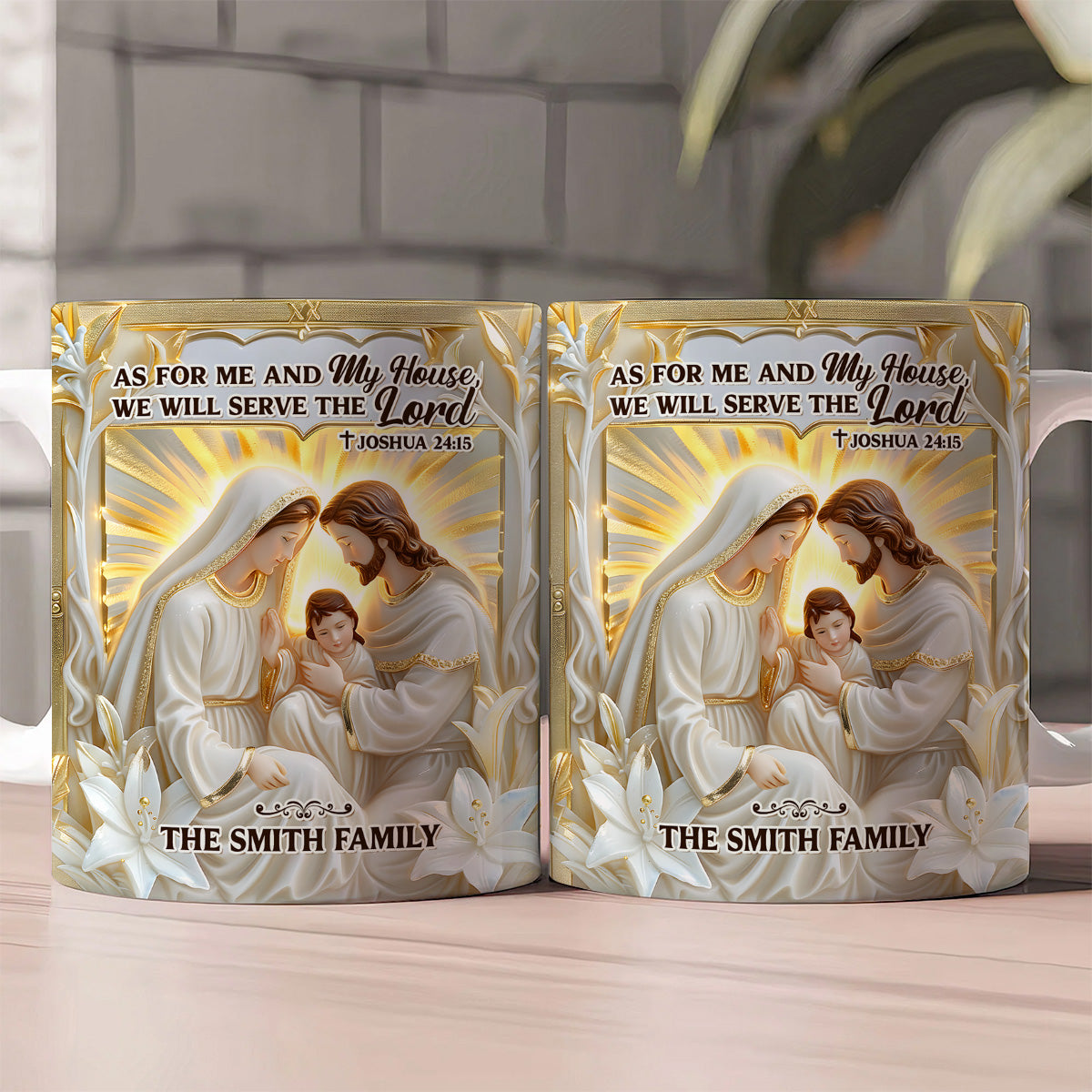 As For Me And My House - Personalized Ceramic Coffee Mug