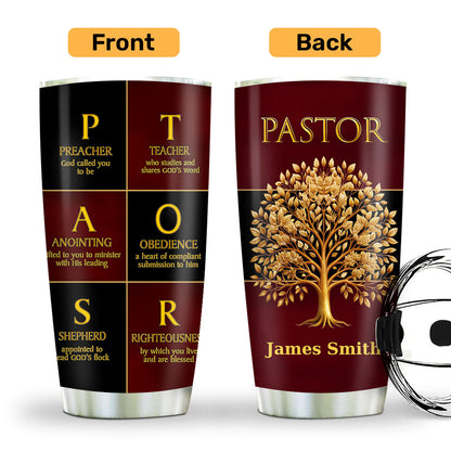 Thank You Pastor - Christian Faith Tumbler - Custom Name 20oz