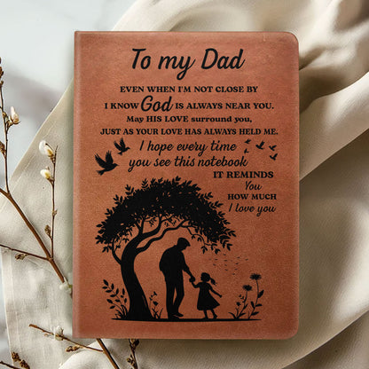 I Know God Is Always Near You - Personalized Leather Cover Notebook GMJSNB200088