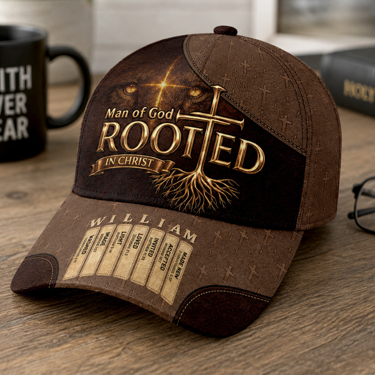 Rooted In Christ - Personalized Classic Cap - Gift For Dad