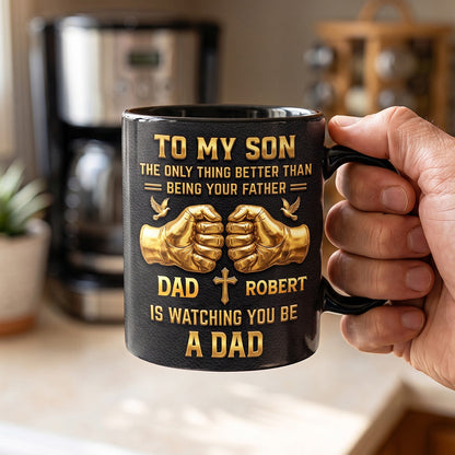 Proud Father - Personalized Coffee Mug for Son