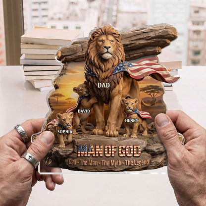 Man Of God - Personalized Acrylic Plaque GAPJS10061