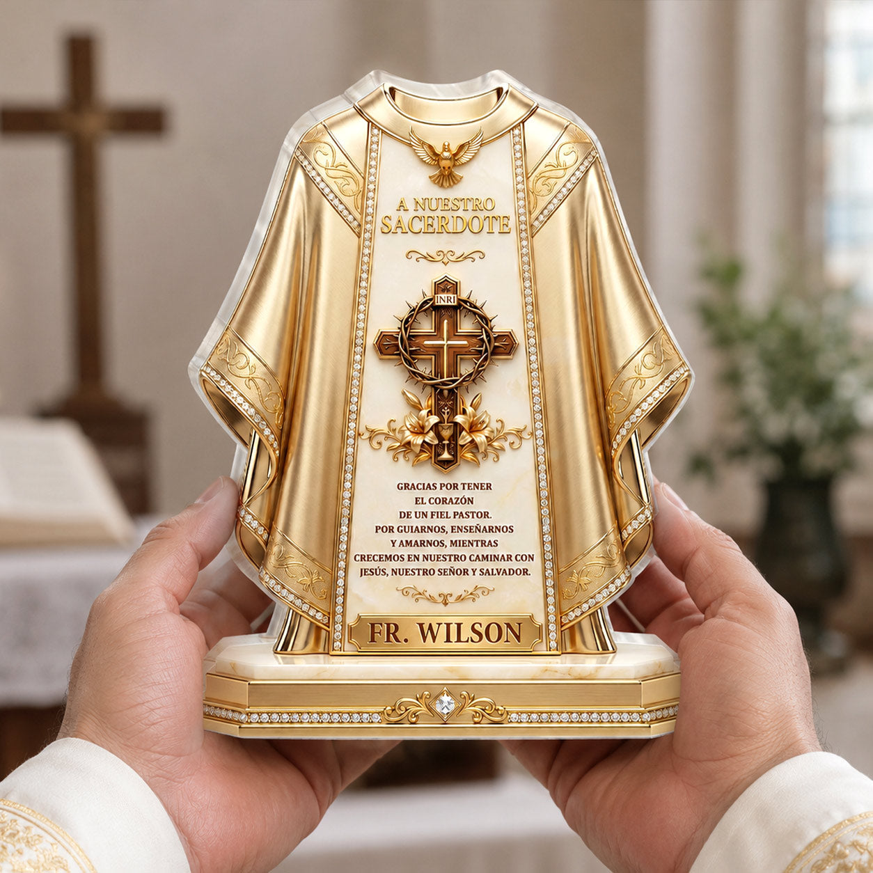 Heart of a Faithful Pastor - Personalized Acrylic Plaque GAPJS10027