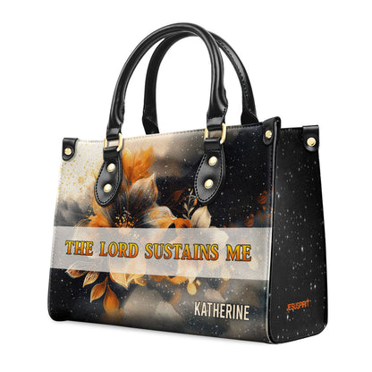The Lord Sustains Me - Personalized Leather Handbag GMJSLB200014