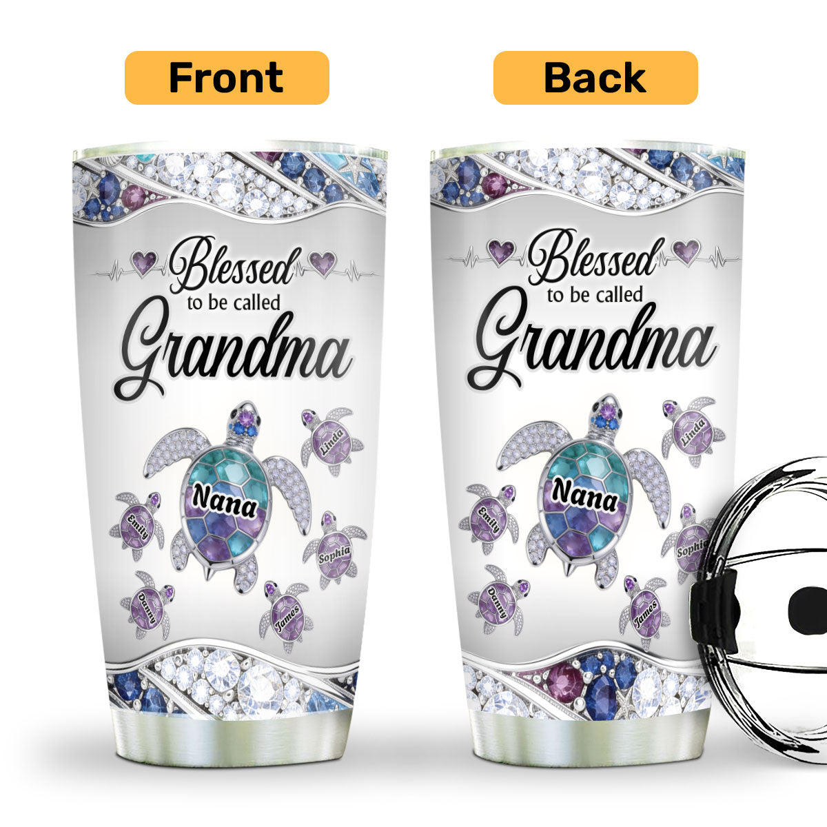 Blessed To Be Called Grandma - Personalized Stainless Steel Tumbler