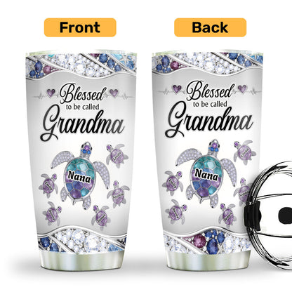 Blessed To Be Called Grandma - Personalized Stainless Steel Tumbler