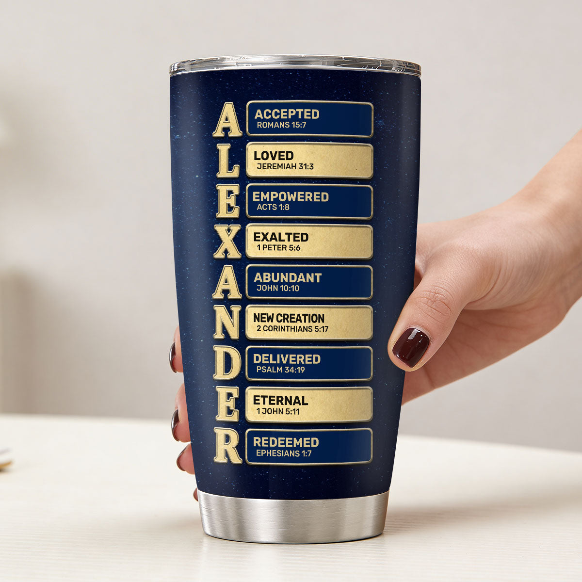 A Man Of God - Personalized Stainless Steel Tumbler