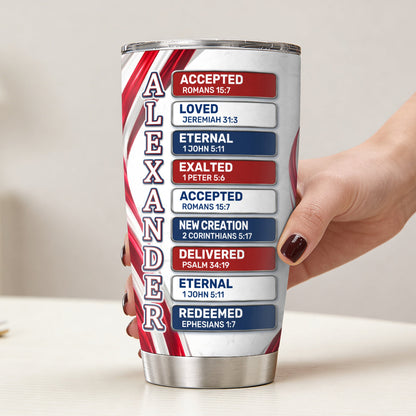 Stand For The Flag - Personalized Stainless Steel Tumbler