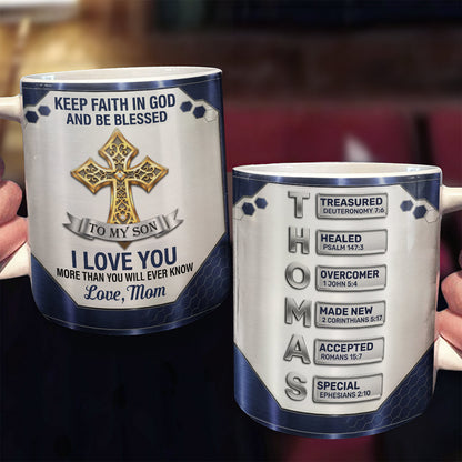 Blessing To My Son - Personalized Christian Coffee Mug