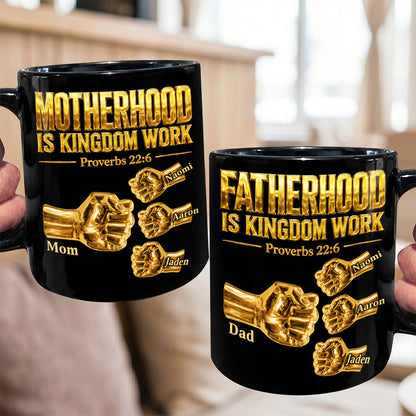 Fatherhood Is Kingdom Work - Personalized Coffee Mug