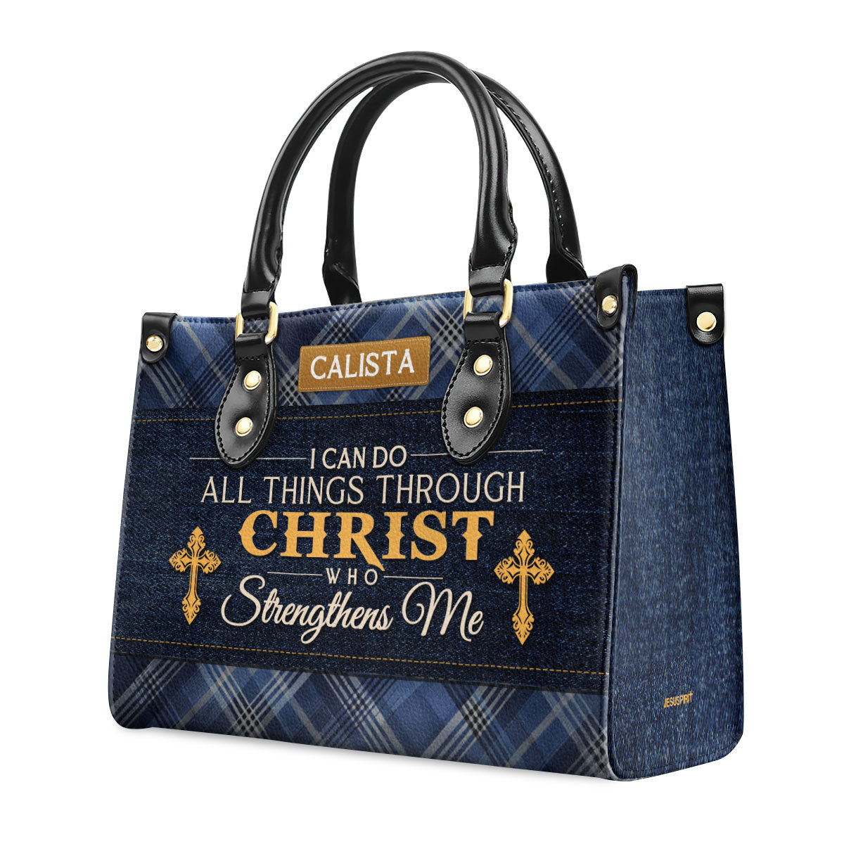 I Can Do All Things Christian - Personalized Leather Handbag GMJSLB200103