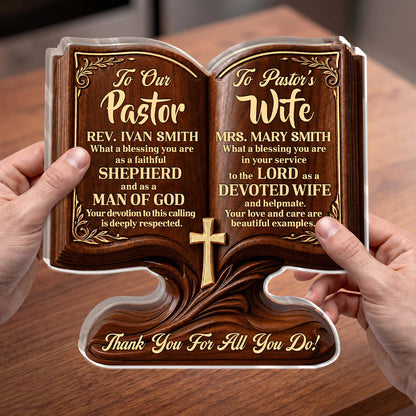 Two Hearts One Calling - Personalized Acrylic Plaque - Christian Faith Keepsake GAPJS10031
