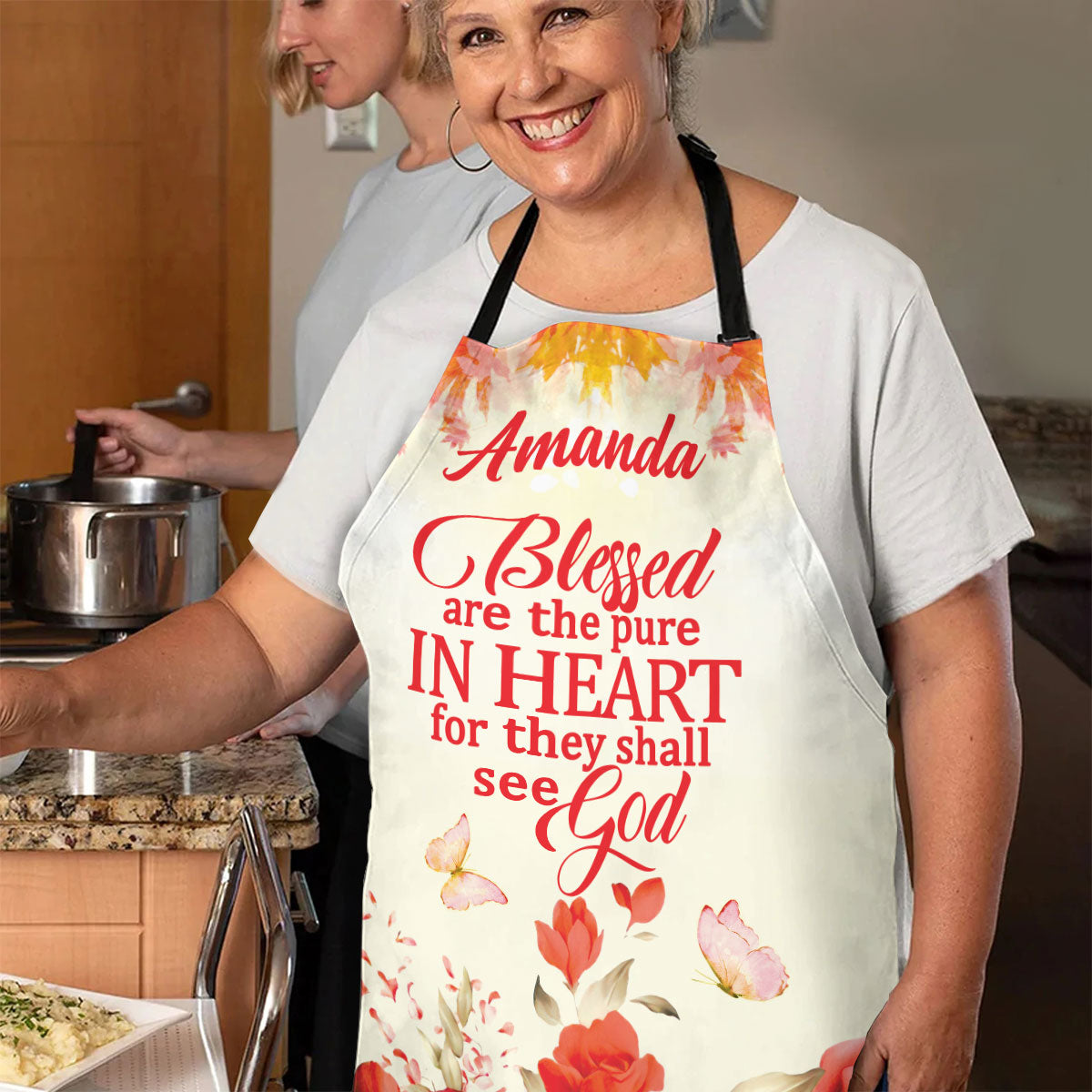 Blessed Are The Pure In Heart - Personalized Apron